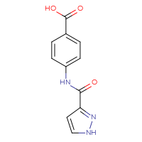 Chemical structure of 4-(1H-pyrazole-3-amido)benzoic acid - CSSB00000327147