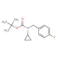 Chemical structure of tert-butyl N-cyclopropyl-N-[(4-fluorophenyl)methyl]carbamate - CSSB00011923989