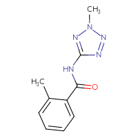 Chemical structure of 2-methyl-N-(2-methyl-2H-1,2,3,4-tetrazol-5-yl)benzamide - CSSB00036060171