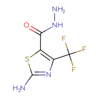 Chemical structure of 2-amino-4-(trifluoromethyl)-1,3-thiazole-5-carbohydrazide - CSSB00009995900