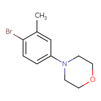 Chemical structure of 4-(4-bromo-3-methylphenyl)morpholine - CSSB00012947954