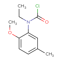 Chemical structure of N-ethyl-N-(2-methoxy-5-methylphenyl)carbamoyl chloride - CSSB06259280855
