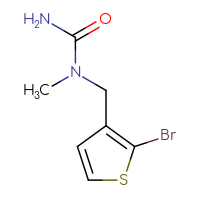 Chemical structure of 1-[(2-bromothiophen-3-yl)methyl]-1-methylurea - CSSB01082753637