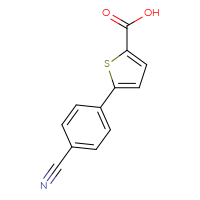 Chemical structure of 5-(4-cyanophenyl)thiophene-2-carboxylic acid - CSSB00011246602