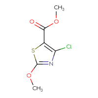 Chemical structure of methyl 4-chloro-2-methoxy-1,3-thiazole-5-carboxylate - CSSB00011354588