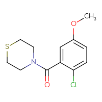 Chemical structure of 4-(2-chloro-5-methoxybenzoyl)thiomorpholine - CSSB06273449557