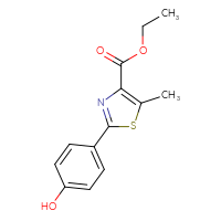 Chemical structure of ethyl 2-(4-hydroxyphenyl)-5-methyl-1,3-thiazole-4-carboxylate - CSSB00002121078