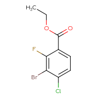 Chemical structure of ethyl 3-bromo-4-chloro-2-fluorobenzoate - CSSB00016001041