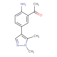 Chemical structure of 1-[2-amino-5-(1,5-dimethyl-1H-pyrazol-4-yl)phenyl]ethan-1-one - CSSB05262625309