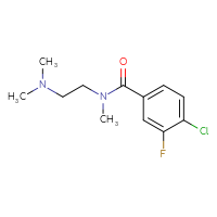 Chemical structure of 4-chloro-N-[2-(dimethylamino)ethyl]-3-fluoro-N-methylbenzamide - CSSB01998649055
