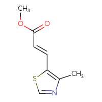 Chemical structure of methyl (2E)-3-(4-methyl-1,3-thiazol-5-yl)prop-2-enoate - CSSB00012949384