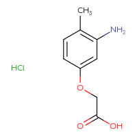 Chemical structure of 2-(3-amino-4-methylphenoxy)acetic acid hydrochloride - CSSB21332109325