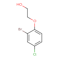 Chemical structure of 2-(2-bromo-4-chlorophenoxy)ethan-1-ol - CSSB00000193638