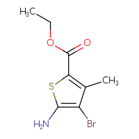Chemical structure of ethyl 5-amino-4-bromo-3-methylthiophene-2-carboxylate - CSSB00015545167