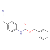 Chemical structure of benzyl N-[4-(cyanomethyl)phenyl]carbamate - CSSB00000203999