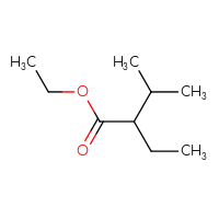 Chemical structure of ethyl 2-ethyl-3-methylbutanoate - CSSB00009885945