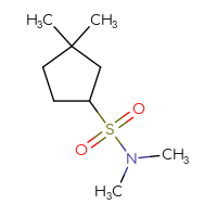Chemical structure of N,N,3,3-tetramethylcyclopentane-1-sulfonamide - CSSB09895676063