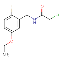Chemical structure of 2-chloro-N-[(5-ethoxy-2-fluorophenyl)methyl]acetamide - CSSB20496279549