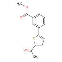 Chemical structure of methyl 3-(5-acetylthiophen-2-yl)benzoate - CSSB06581090962