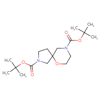 Chemical structure of 2,9-di-tert-butyl 6-oxa-2,9-diazaspiro[4.5]decane-2,9-dicarboxylate - CSSB00113670617