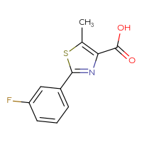 Chemical structure of 2-(3-fluorophenyl)-5-methyl-1,3-thiazole-4-carboxylic acid - CSSB00012770194