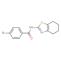 Chemical structure of 4-bromo-N-(4,5,6,7-tetrahydro-1,3-benzothiazol-2-yl)benzamide - CSSB00000580221