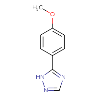 Chemical structure of 5-(4-methoxyphenyl)-1H-1,2,4-triazole - CSSB00000144130