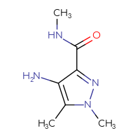 Chemical structure of 4-amino-N,1,5-trimethyl-1H-pyrazole-3-carboxamide - CSSB02283618790