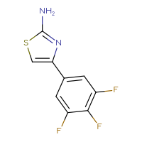 Chemical structure of 4-(3,4,5-trifluorophenyl)-1,3-thiazol-2-amine - CSSB00012351934