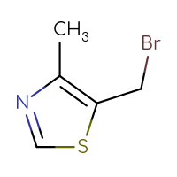 Chemical structure of 5-(bromomethyl)-4-methyl-1,3-thiazole - CSSB00011740602