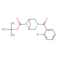 Chemical structure of tert-butyl 3-(2-bromobenzoyl)-3,6-diazabicyclo[3.1.1]heptane-6-carboxylate - CSSB02141486080