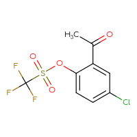 Chemical structure of 2-acetyl-4-chlorophenyl trifluoromethanesulfonate - CSSB00010875850