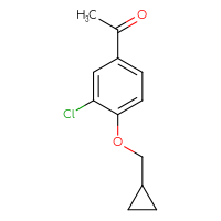 Chemical structure of 1-[3-chloro-4-(cyclopropylmethoxy)phenyl]ethan-1-one - CSSB00011772437