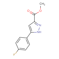 Chemical structure of methyl 5-(4-fluorophenyl)-1H-pyrazole-3-carboxylate - CSSB00011258121