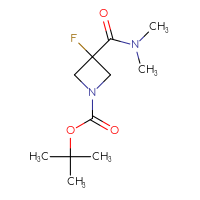 Chemical structure of tert-butyl 3-(dimethylcarbamoyl)-3-fluoroazetidine-1-carboxylate - CSSB01432919938