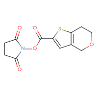 Chemical structure of 2,5-dioxopyrrolidin-1-yl 4H,6H,7H-thieno[3,2-c]pyran-2-carboxylate - CSSB02208286968