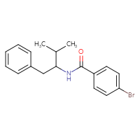 Chemical structure of 4-bromo-N-(3-methyl-1-phenylbutan-2-yl)benzamide - CSSB02074103152