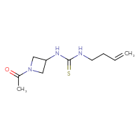 Chemical structure of 1-(1-acetylazetidin-3-yl)-3-(but-3-en-1-yl)thiourea - CSSB21432503890