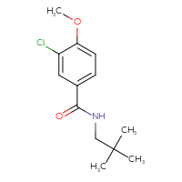 Chemical structure of 3-chloro-N-(2,2-dimethylpropyl)-4-methoxybenzamide - CSSB00103404062