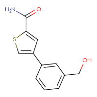 Chemical structure of 4-[3-(hydroxymethyl)phenyl]thiophene-2-carboxamide - CSSB06588577611