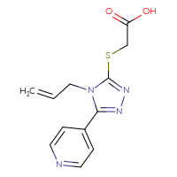 Chemical structure of 2-{[4-(prop-2-en-1-yl)-5-(pyridin-4-yl)-4H-1,2,4-triazol-3-yl]sulfanyl}acetic acid - CSSB00026691080