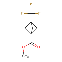 Chemical structure of methyl 3-(trifluoromethyl)bicyclo[1.1.1]pentane-1-carboxylate - CSSB00015851503