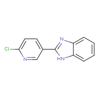 Chemical structure of 2-(6-chloropyridin-3-yl)-1H-1,3-benzodiazole - CSSB00000018193