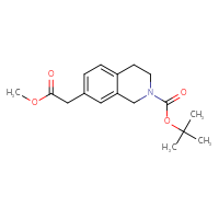 Chemical structure of tert-butyl 7-(2-methoxy-2-oxoethyl)-1,2,3,4-tetrahydroisoquinoline-2-carboxylate - CSSB07074821902