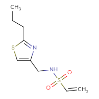 Chemical structure of N-[(2-propyl-1,3-thiazol-4-yl)methyl]ethene-1-sulfonamide - CSSB02133748848