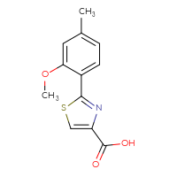 Chemical structure of 2-(2-methoxy-4-methylphenyl)-1,3-thiazole-4-carboxylic acid - CSSB00006008015
