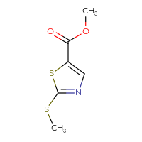 Chemical structure of methyl 2-(methylsulfanyl)-1,3-thiazole-5-carboxylate - CSSB00010289215