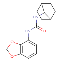 Chemical structure of 1-(2H-1,3-benzodioxol-4-yl)-3-{bicyclo[2.2.1]heptan-7-yl}urea - CSSB15211403676