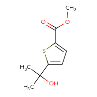 Chemical structure of methyl 5-(2-hydroxypropan-2-yl)thiophene-2-carboxylate - CSSB00103006249