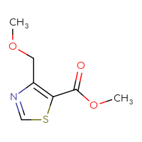 Chemical structure of methyl 4-(methoxymethyl)-1,3-thiazole-5-carboxylate - CSSB00014779507